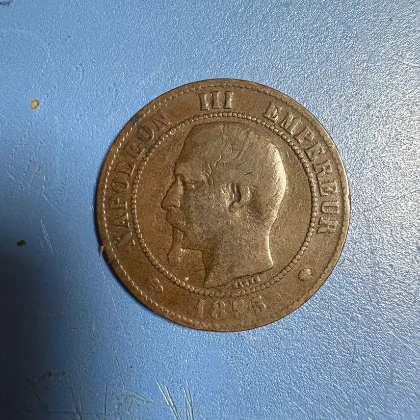 [BUNJANG] Napoleon III 1855 Emperor 10 Centimes Coin France / 나폴레옹 3세 1855년 황제 10상팀 주화 프랑스