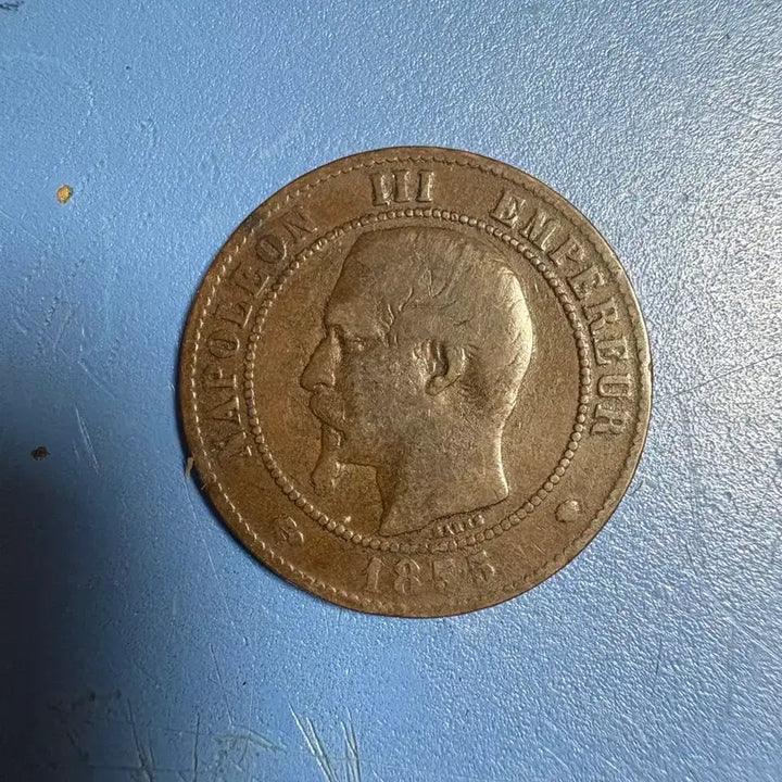 [BUNJANG] Napoleon III 1855 Emperor 10 Centimes Coin France / 나폴레옹 3세 1855년 황제 10상팀 주화 프랑스