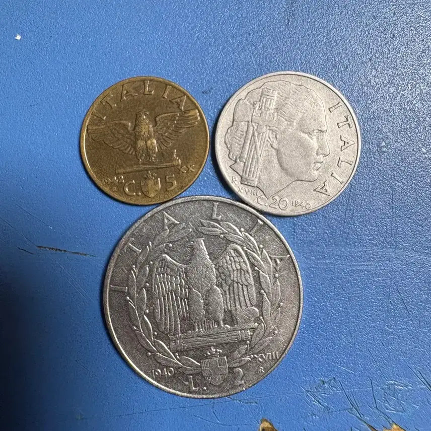[BUNJANG] Italy World War II 3-Coin Set / 이탈리아 이 차세계대전 주화 3종 세트