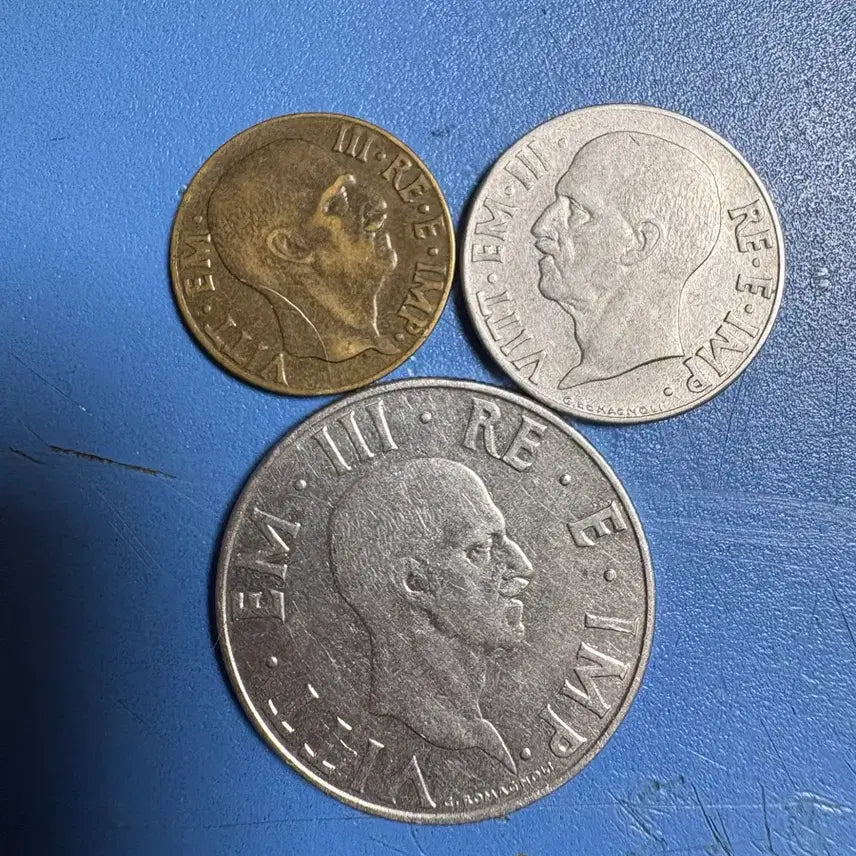 [BUNJANG] Italy World War II 3-Coin Set / 이탈리아 이 차세계대전 주화 3종 세트
