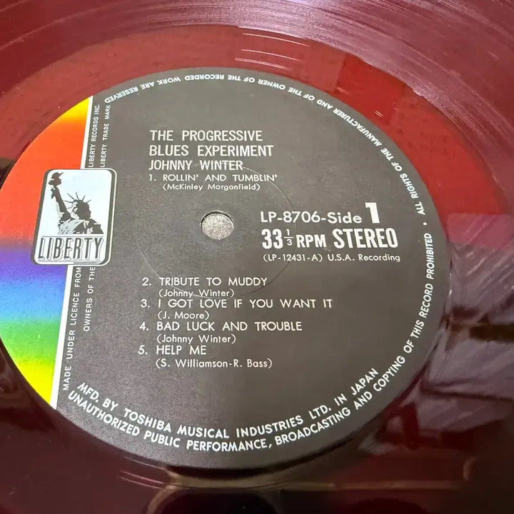 [BUNJANG] Johnny Winter The Progressive Blues Experiment 1969 First Pressing Red Vinyl LP / (일본 LP) Johnny Winter - 1969년 초반 RED WAX