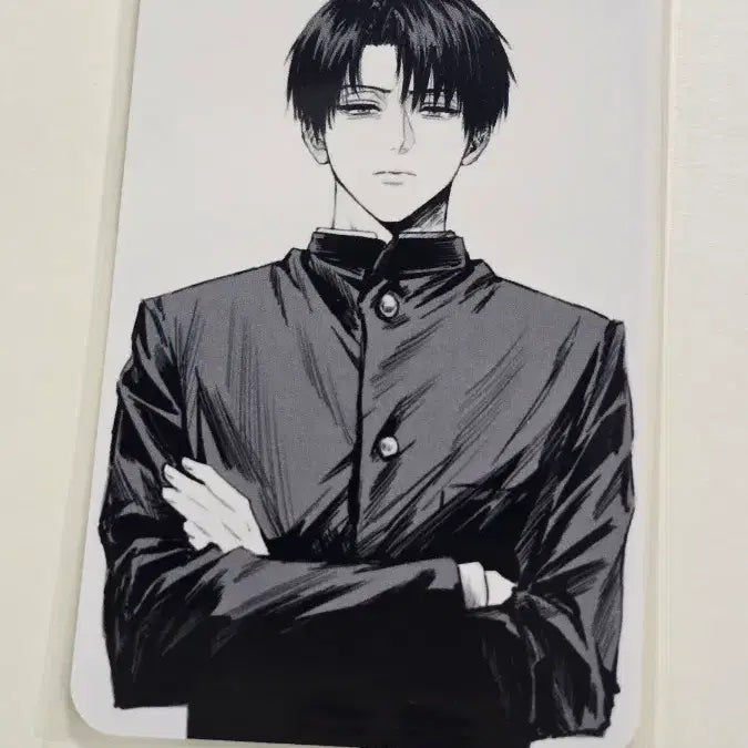 [BUNJANG] Shingeki no Kyojin Levi Ackerman Student Photocard / 진격거 진격의거인 쏘님 리바이 학생 포토카드 포카 비공식 통판 굿즈