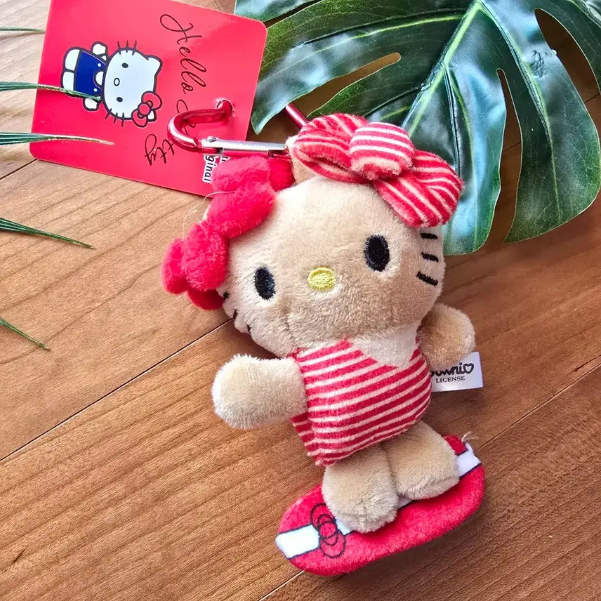 [BUNJANG] Hello Kitty Surfing Plush Keychain (New) / (새상품) 서핑하는 헬로키티 인형 키링