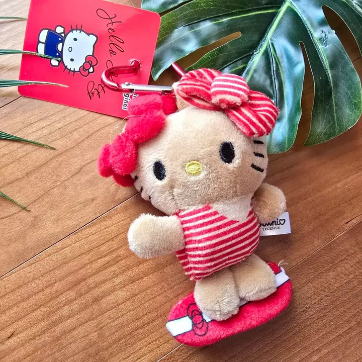 [BUNJANG] Hello Kitty Surfing Plush Keychain (New) / (새상품) 서핑하는 헬로키티 인형 키링