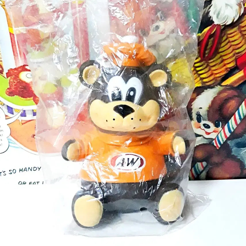 [BUNJANG] A&amp;W Root Bear Mascot Coin Bank (Sealed) / 레트로 A &amp; W 루트 베어 곰 저금통