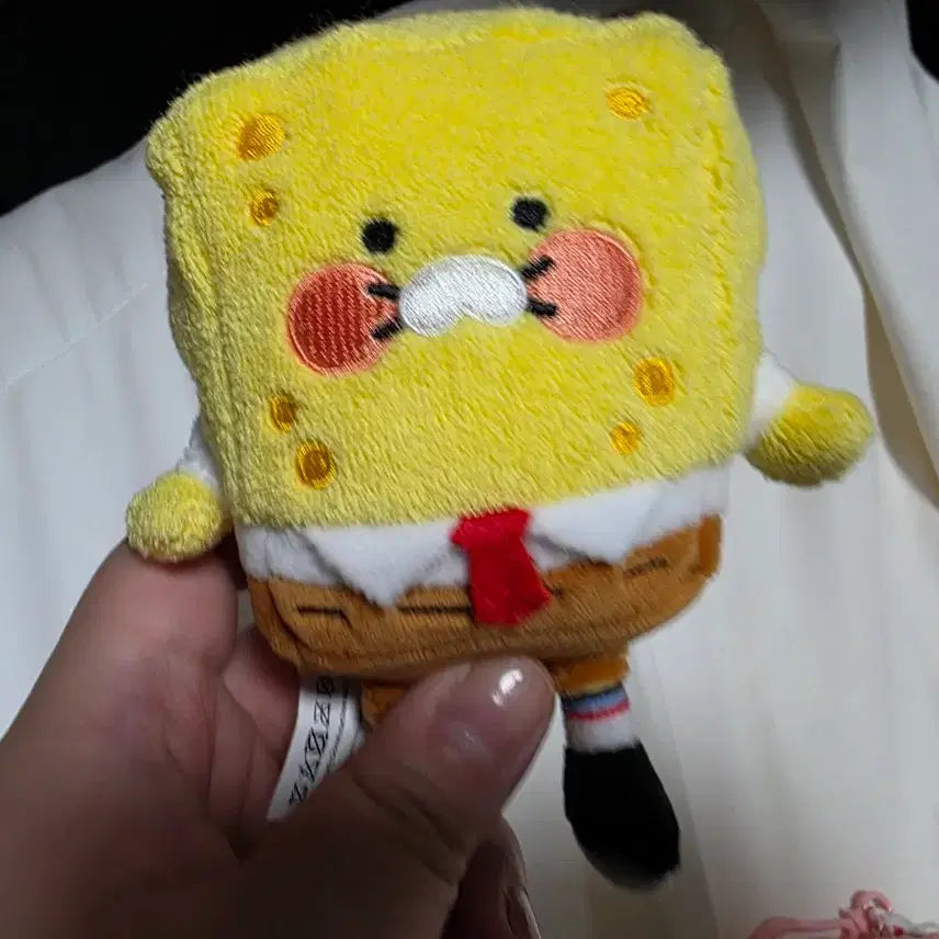 [BUNJANG] Kakao Friends x SpongeBob SquarePants Patrick Star &amp; Gary Keychain Set / 카카오 콜라보 스폰지밥 뚱이 핑핑 인형 키링