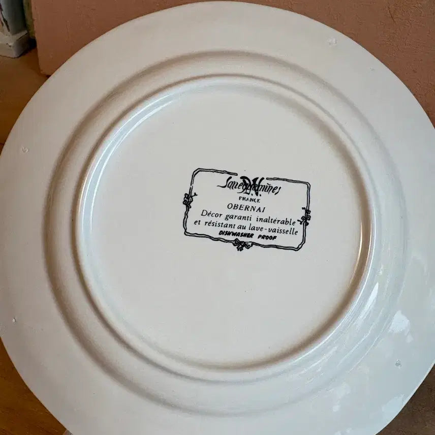 [BUNJANG] French Sarreguemines Obernai Salad Plate (Mid-to-Late 20th Century) / 20세기중후반 프랑스 앤틱 사르그민 오베르네 샐러드 접시