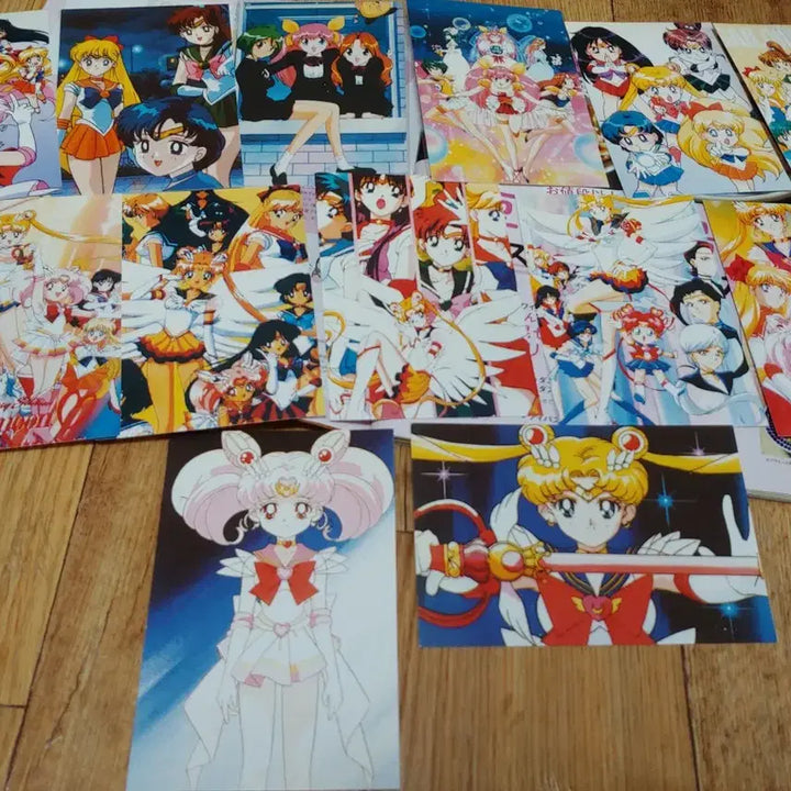 [BUNJANG] Sailor Moon &amp; Wedding Peach Classic Stationery Postcard Set (13 Types) / 세일러문 웨딩피치 고전굿즈 문방구 일반엽서 13종