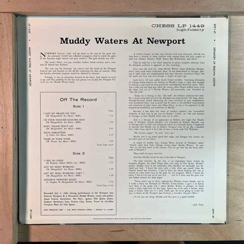 [BUNJANG] Muddy Waters Muddy Waters At Newport 1960 LP (1983 Japan Pressing) / Muddy Waters At Newport 1960 일본 1983년 LP