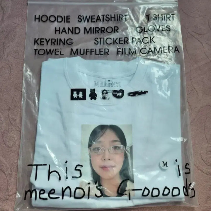 [BUNJANG] Minoi Graphic T-Shirt (Unsealed) - M Size / 미노이 굿즈 반팔 티셔츠 (미개봉) _M사이즈