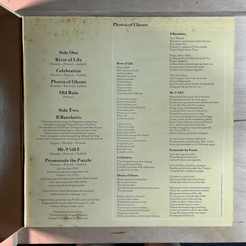 [BUNJANG] Premiata Forneria Marconi Photos Of Ghosts 1977 Japanese LP / Premiata Forneria Marconi 일본 1977년 LP