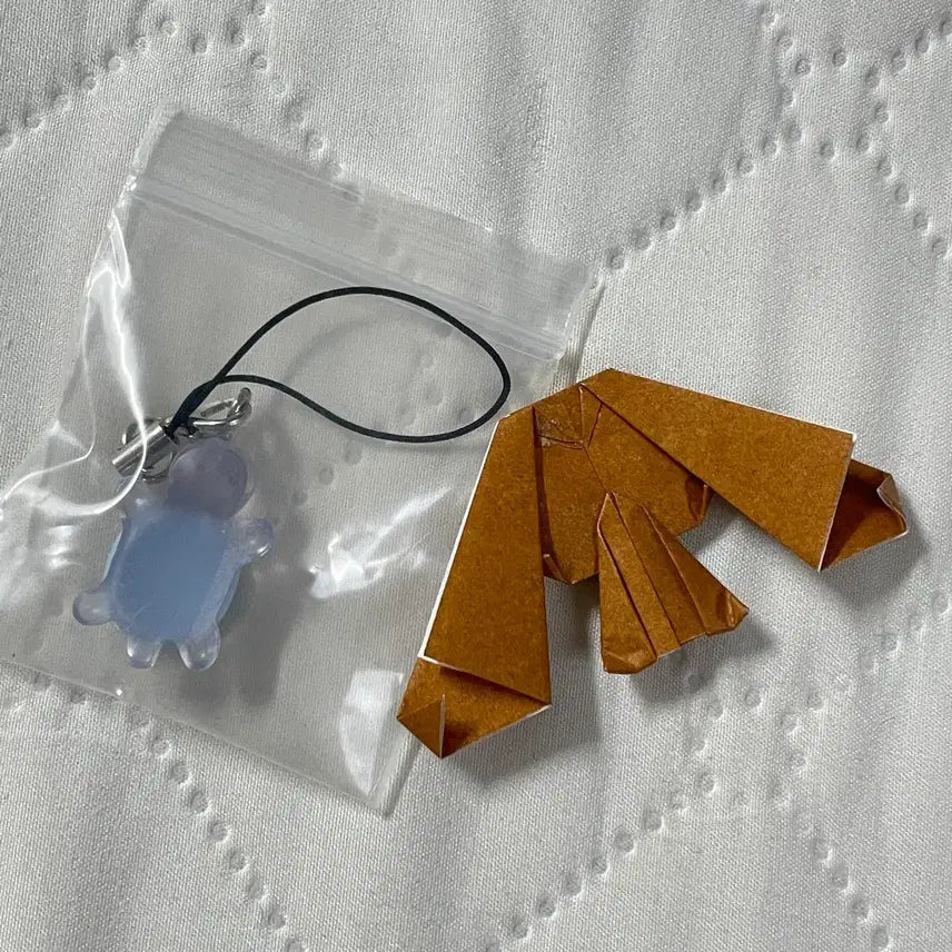 [BUNJANG] Sanrio Cinnamoroll Turtle Keychain + Tanning Origami Set / 산리오 시나모롤 거북이 키링+태닝 종이접기