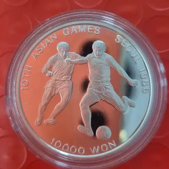 [BUNJANG] 1986 Seoul Asian Games Proof Silver Coin - Football / 1986년 서울 아시안게임 축구 프루프은화