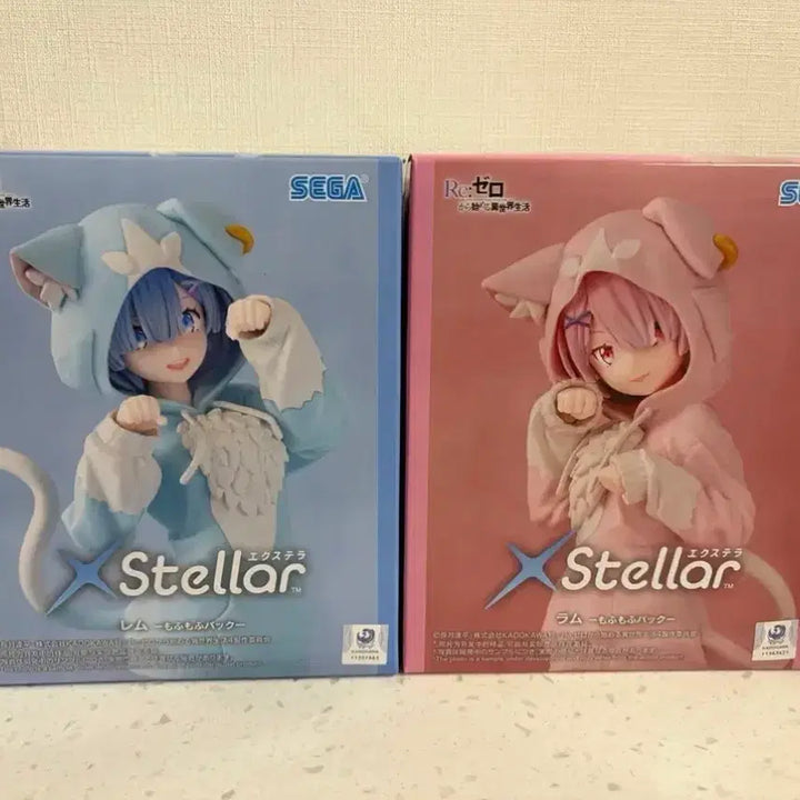 [BUNJANG] Sega x Stellar Re:Zero Ram &amp; Rem Plush Pack Ver. Bundle Set (Sealed) / [미개봉 정품] 일괄 세가 xstellar 리제로 모후모루 렘 람 판매