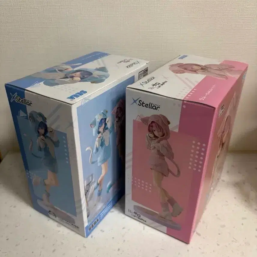 [BUNJANG] Sega x Stellar Re:Zero Ram &amp; Rem Plush Pack Ver. Bundle Set (Sealed) / [미개봉 정품] 일괄 세가 xstellar 리제로 모후모루 렘 람 판매