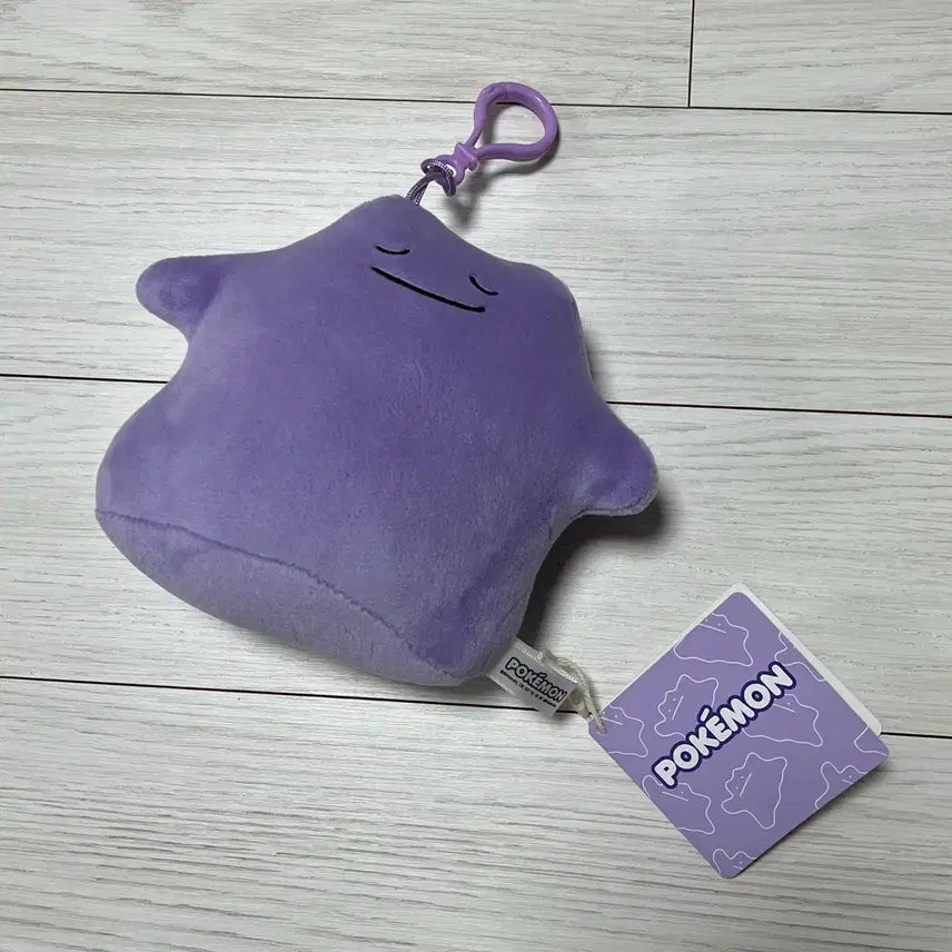 [BUNJANG] Pokemon Ditto Zzz Mochi Plush Keychain / 포켓몬스터 메타몽 스르륵 Zzz 모찌 인형 키링 택 O