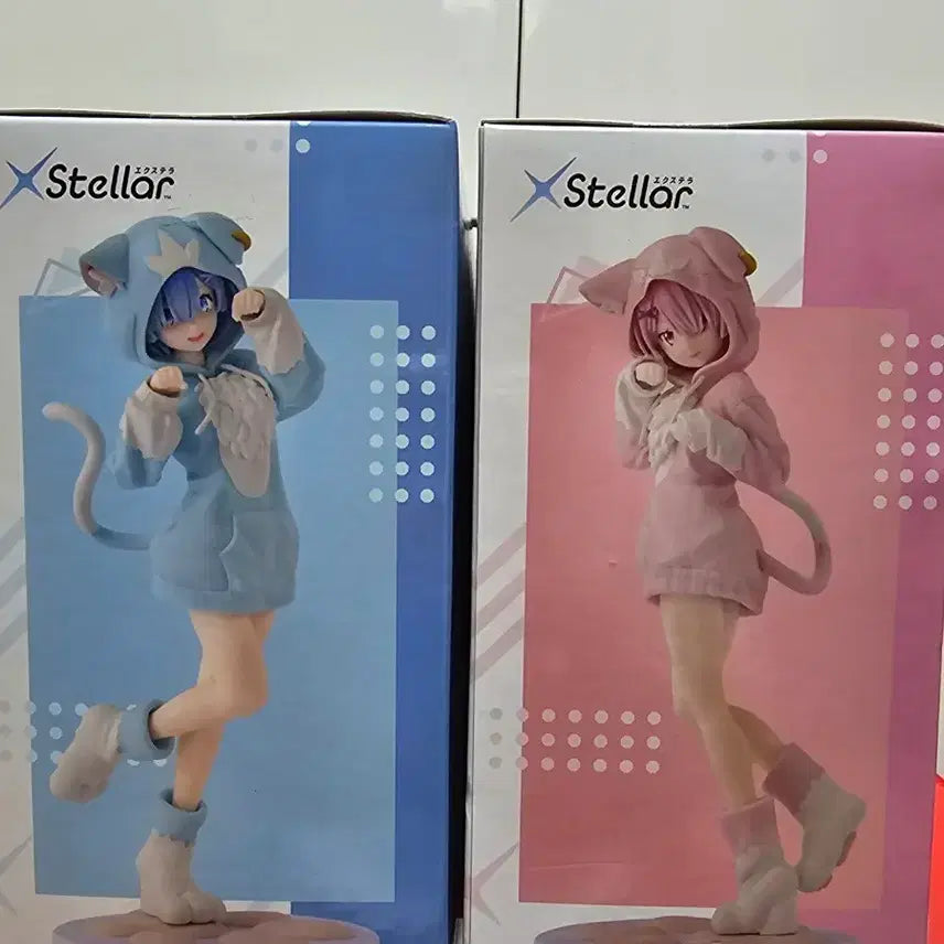 [BUNJANG] Re:Zero Ram &amp; Rem SEGA Stellar Figures Set / 리제로 렘&amp;람 SEGA Stellar 피규어 2종세트
