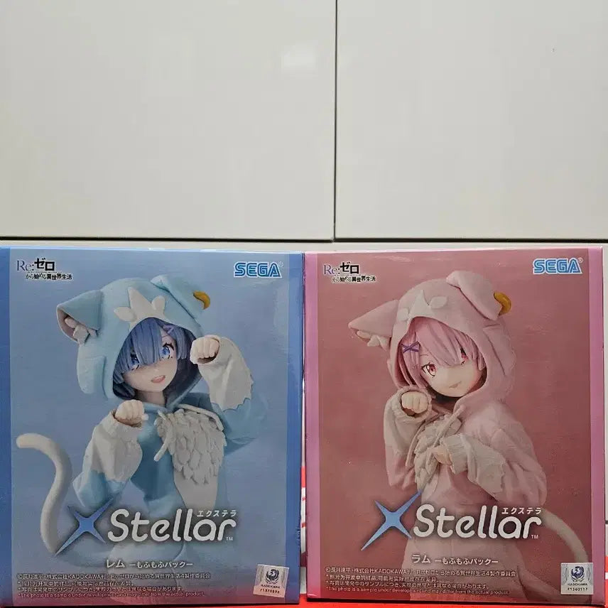 [BUNJANG] Re:Zero Ram &amp; Rem SEGA Stellar Figures Set / 리제로 렘&amp;람 SEGA Stellar 피규어 2종세트