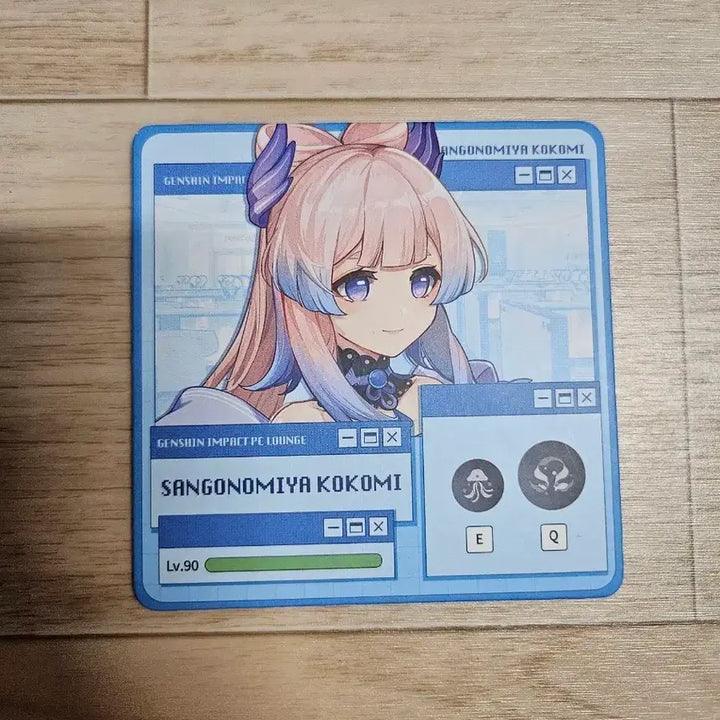 [BUNJANG] Genshin Impact Sangonomiya Kokomi PC Lounge Coaster / 원신 pc라운지 산고노미야 코코미 코스터 + 빨대픽 굿즈