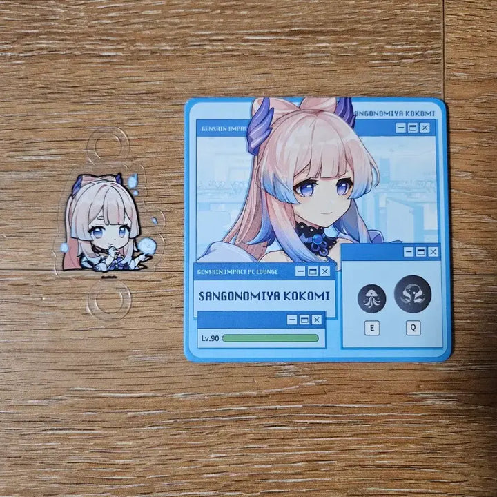 [BUNJANG] Genshin Impact Sangonomiya Kokomi PC Lounge Coaster / 원신 pc라운지 산고노미야 코코미 코스터 + 빨대픽 굿즈