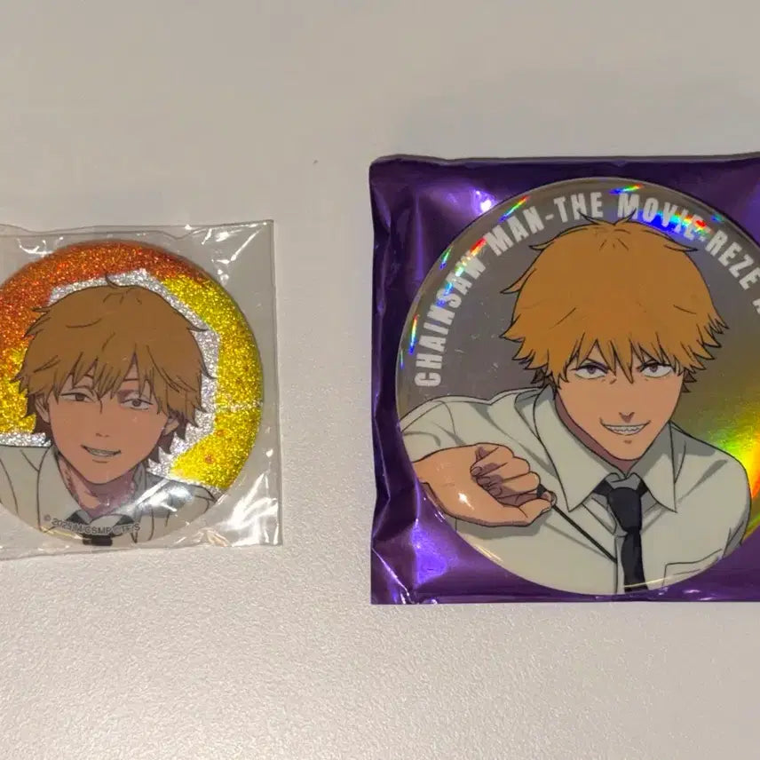 [BUNJANG] Chainsaw Man Denji Plush Doll + 2 Types Makima Can Badges Bundle Set / 체인소맨 덴지 누이 인형 + 캔뱃지 2종 + 마키마 캔뱃지 덤 1종
