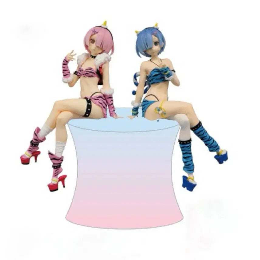 [BUNJANG] Re:Zero Ram Rem Oni Noodle Stopper Figure (Sealed) / 리제로 렘 람 오니 누들스토퍼 도깨비
