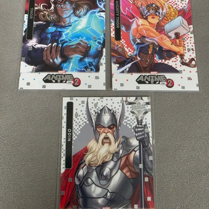 [BUNJANG] Marvel Animation Thor Card Set / 마블 애니메이션 토르 카드 3종