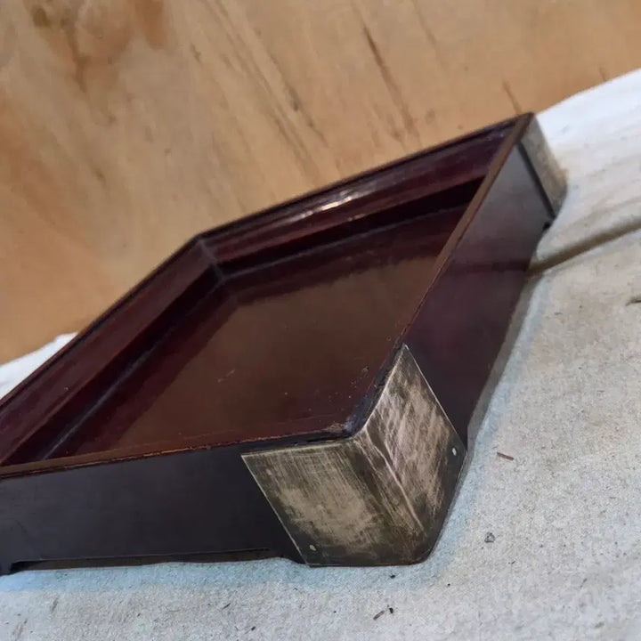 [BUNJANG] 100-Year Old Lacquered Chinese Quince Wood Accessory Box / 100년세월의 옻칠 괴목 나무 소품함