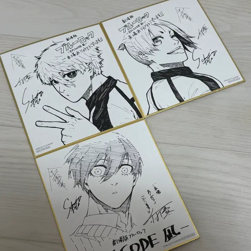 [BUNJANG] Blue Lock Nagi, Reo, Rin Shikishi Set / 블루록 나기 레오 린 색지