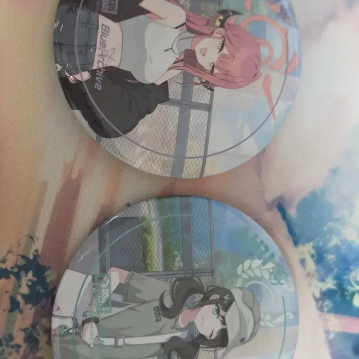 [BUNJANG] Blue Archive Musinsa Collaboration Aru &amp; Airi Can Badges Bundle / 블루아카이브 무신사 콜라보 아루 , 아이리 캔뱃지