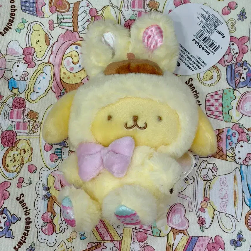 [BUNJANG] Sanrio Pompompurin Easter Rabbit Mascot Doll / (정품)이스터레빗 폼폼푸린 마스코트 인형