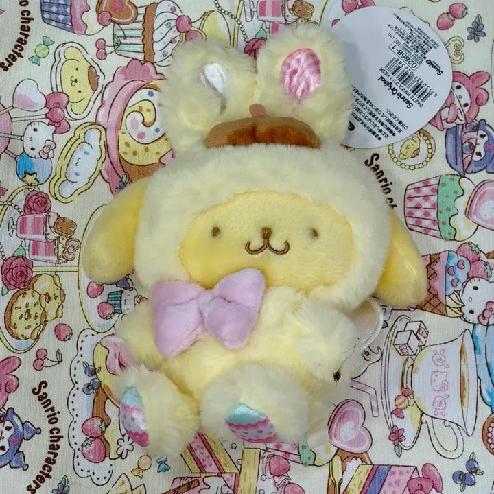 [BUNJANG] Sanrio Pompompurin Easter Rabbit Mascot Doll / (정품)이스터레빗 폼폼푸린 마스코트 인형