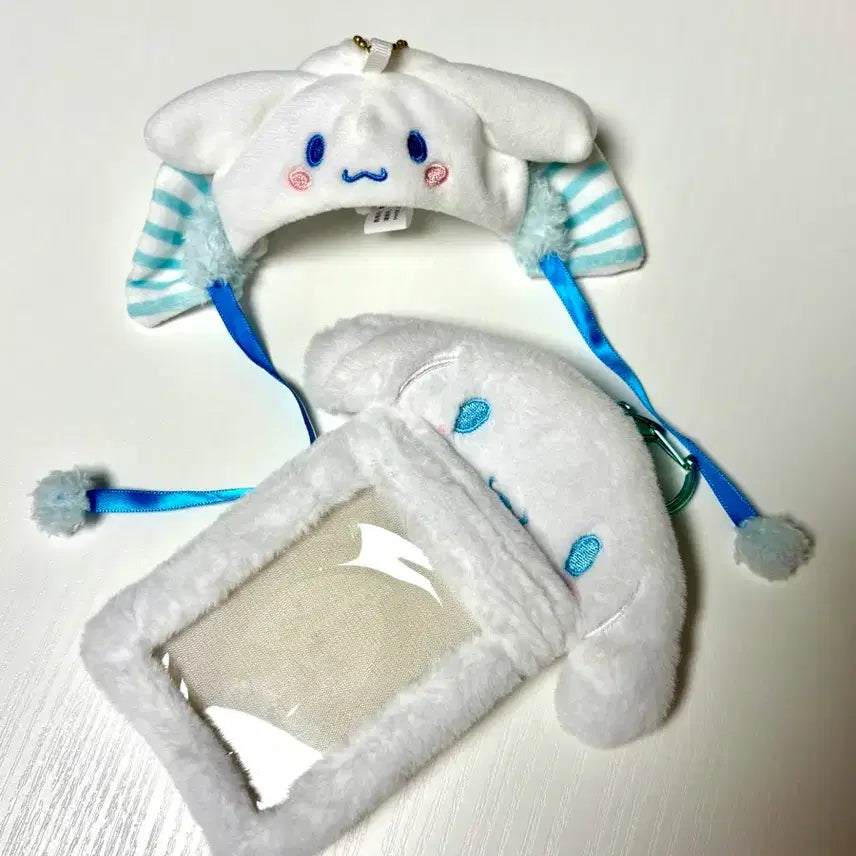 [BUNJANG] Cinnamoroll Photocard Holder Case with Headband Accessory / 시나모롤 포카홀더 케이스 인형옷 머리띠