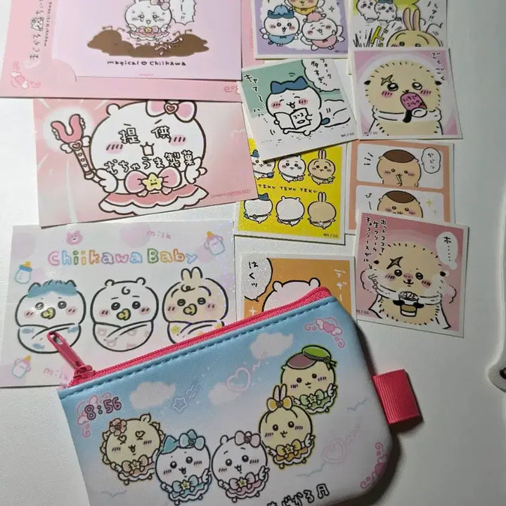 [BUNJANG] Chiikawa Magical Pop-up Exclusive Sticker Card Holder (Hachiwara Usagi) / 치이카와 매지컬 팝업 특전 스티커 카드 지갑 양도 하치와레 우사기