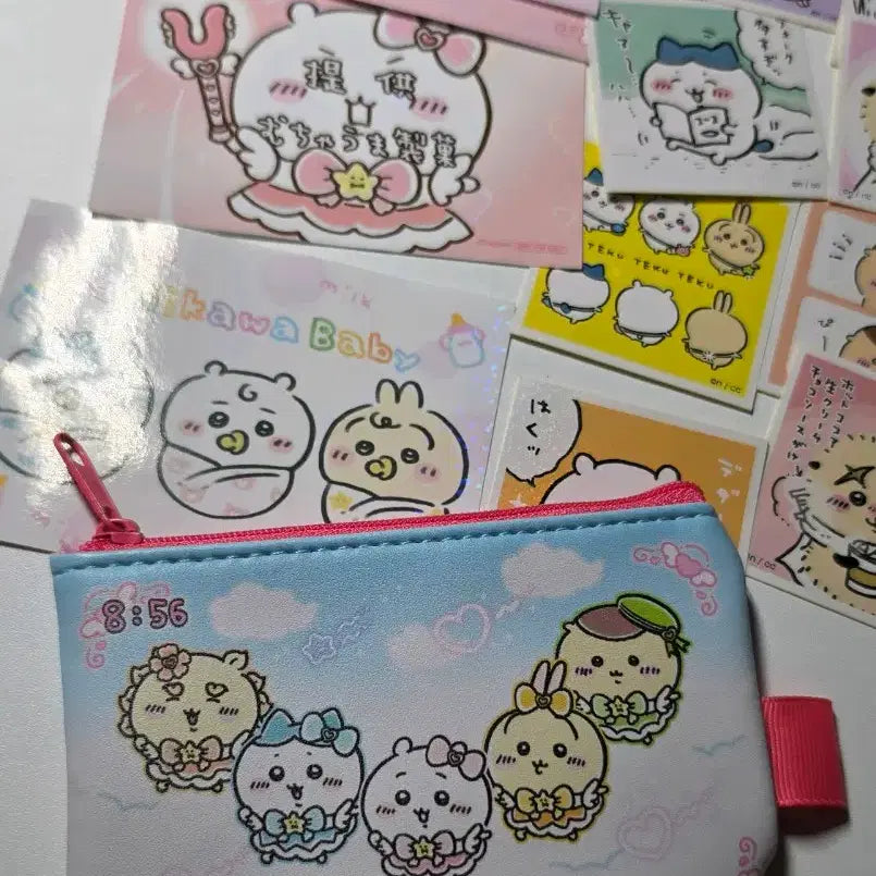 [BUNJANG] Chiikawa Magical Pop-up Exclusive Sticker Card Holder (Hachiwara Usagi) / 치이카와 매지컬 팝업 특전 스티커 카드 지갑 양도 하치와레 우사기