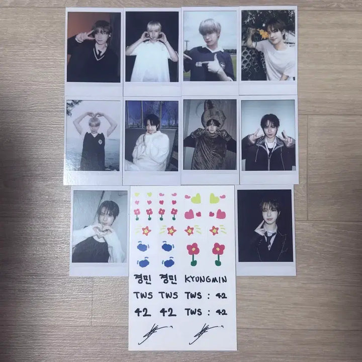 [BUNJANG] TWS Kyungmin Selection Pack Set Polaroid Photocard 10ea + Handwritten Sticker Set / 투어스 경민 셀렉션팩 ver.1 세트 폴라포카 10장+손글씨 스티커