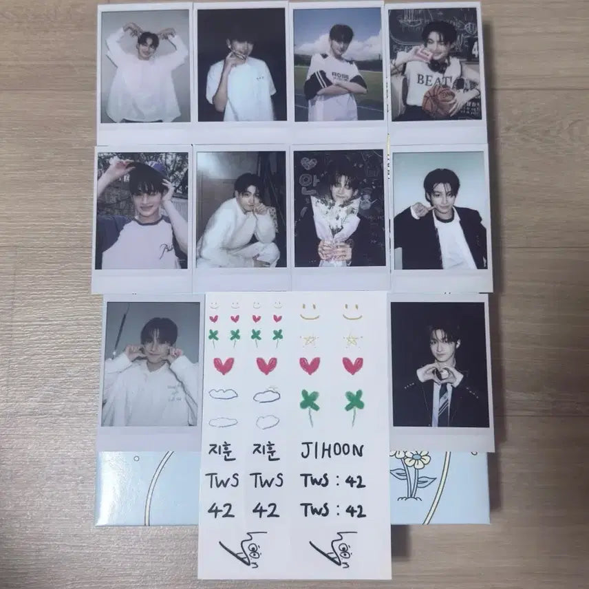 [BUNJANG] TWS Jihoon Selection Pack Set Photocard Bundle (10 pcs) + Handwritten Sticker / 투어스 지훈 셀렉션팩 세트 폴라포카 10장+손글씨 스티커