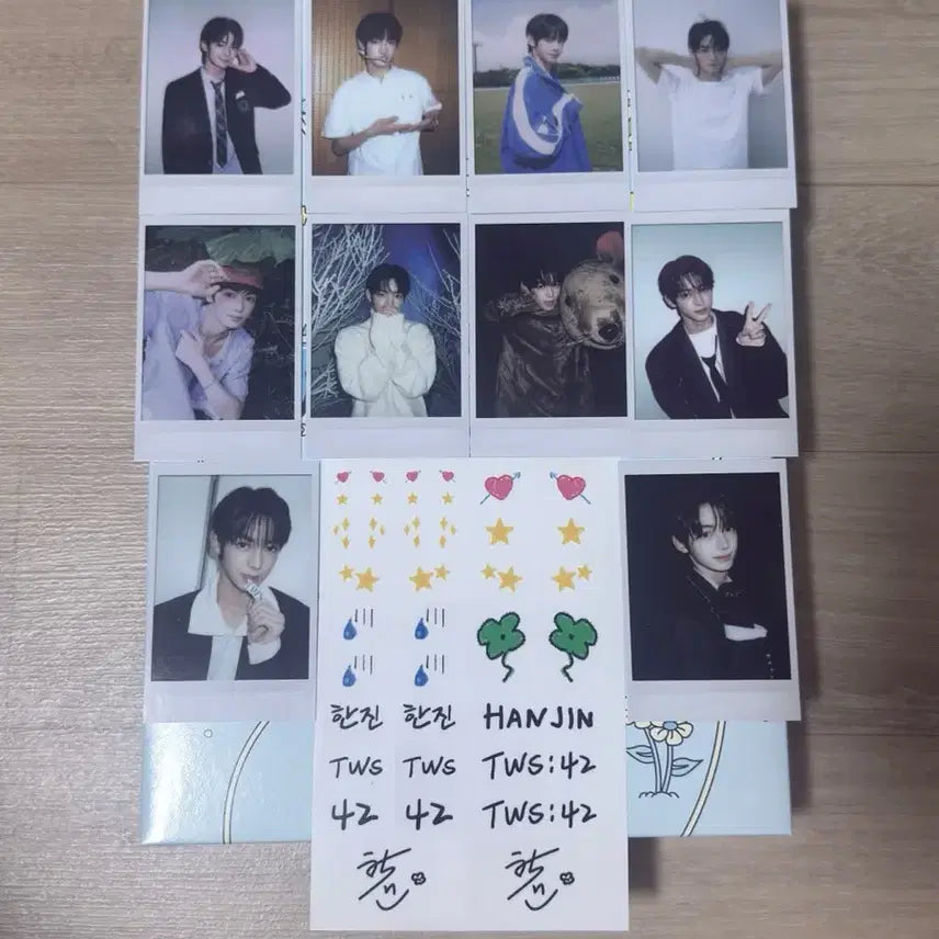 [BUNJANG] TWS Han Jin Selection Pack Set Polaroid Photocard 10ea + Handwritten Sticker Set / 투어스 한진 셀렉션팩 ver.1 세트 폴라포카 10장+손글씨 스티커
