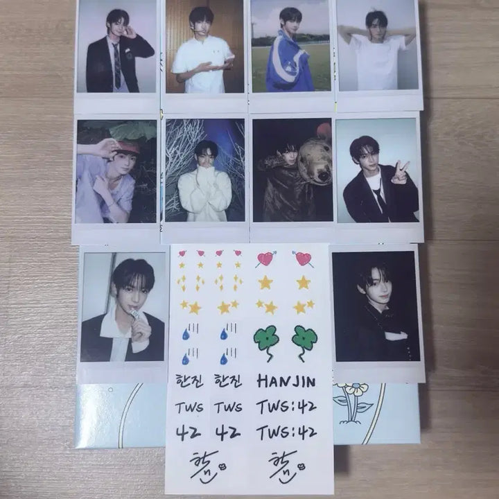 [BUNJANG] TWS Han Jin Selection Pack Set Polaroid Photocard 10ea + Handwritten Sticker Set / 투어스 한진 셀렉션팩 ver.1 세트 폴라포카 10장+손글씨 스티커