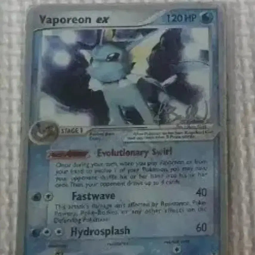 [BUNJANG] Pokemon Card North America Vaporeon Autograph / 포켓몬카드 북미 샤미드 싸인