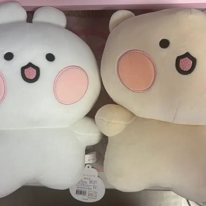 [BUNJANG] Bear and Bunny Medium Plush Set / 곰돌찡이랑 토끼찡 중형 인형