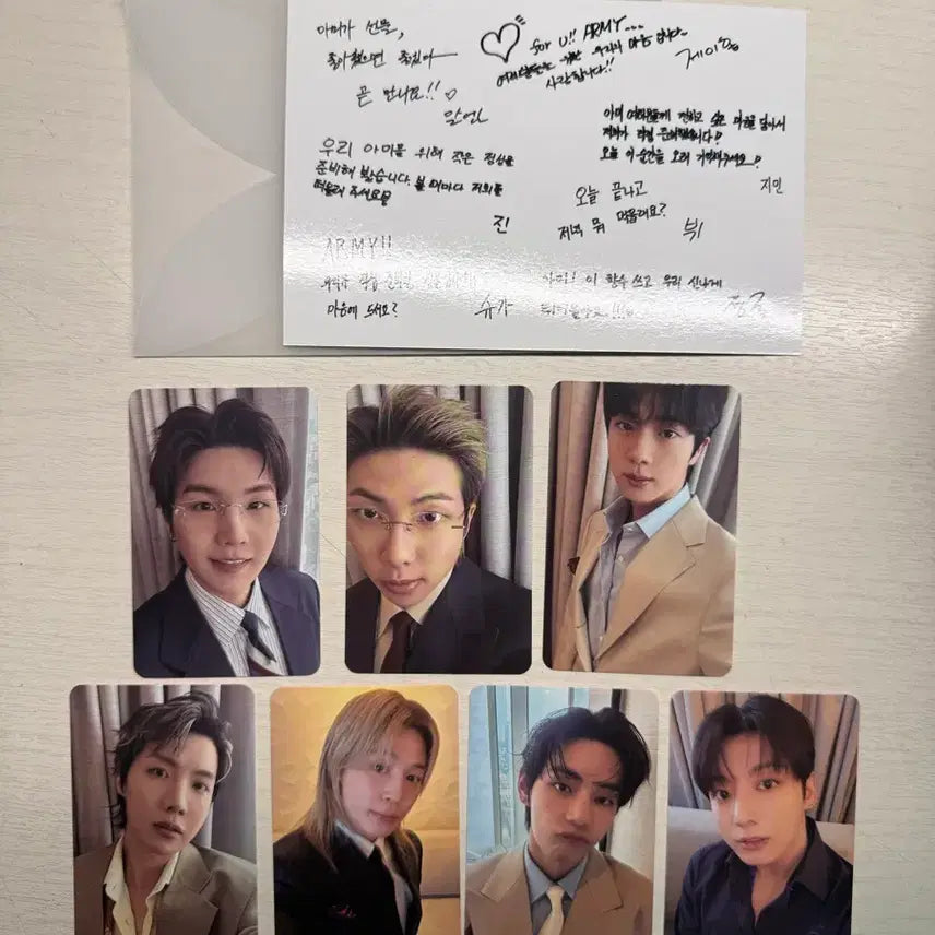 [BUNJANG] BTS Busan Concert Photocard &amp; Handwritten Letter Set / 방탄 부산콘서트 포카