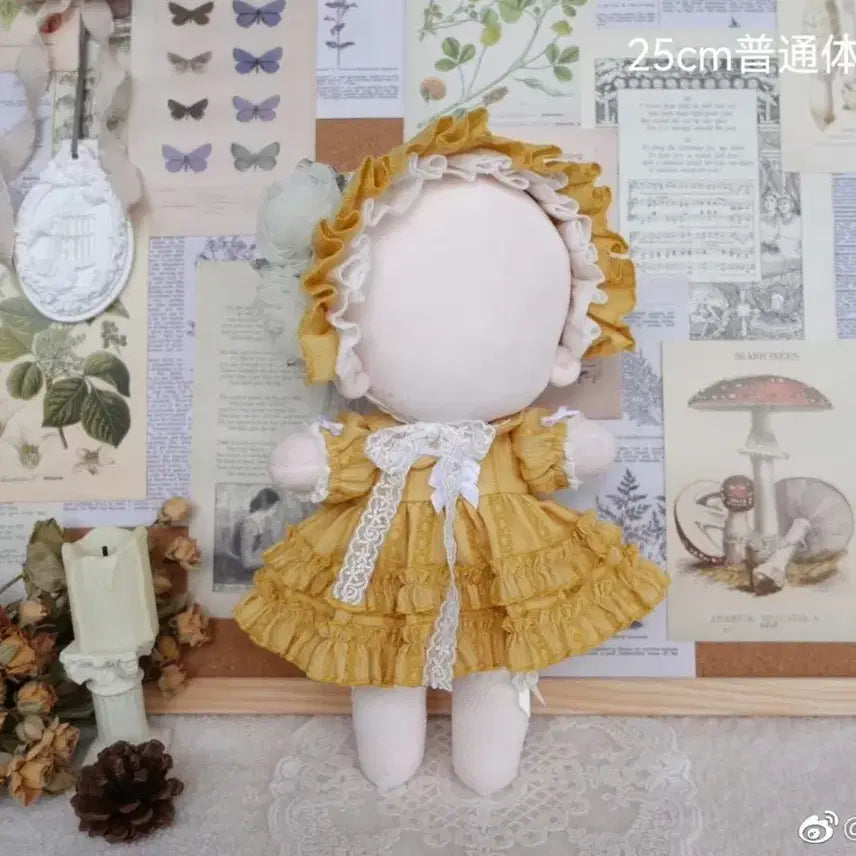 [BUNJANG] 20cm Doll Dress Rose One-Piece / 20cm 인형옷 드레스 장미 원피스 드레스