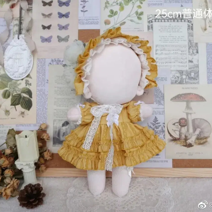 [BUNJANG] 20cm Doll Dress Rose One-Piece / 20cm 인형옷 드레스 장미 원피스 드레스