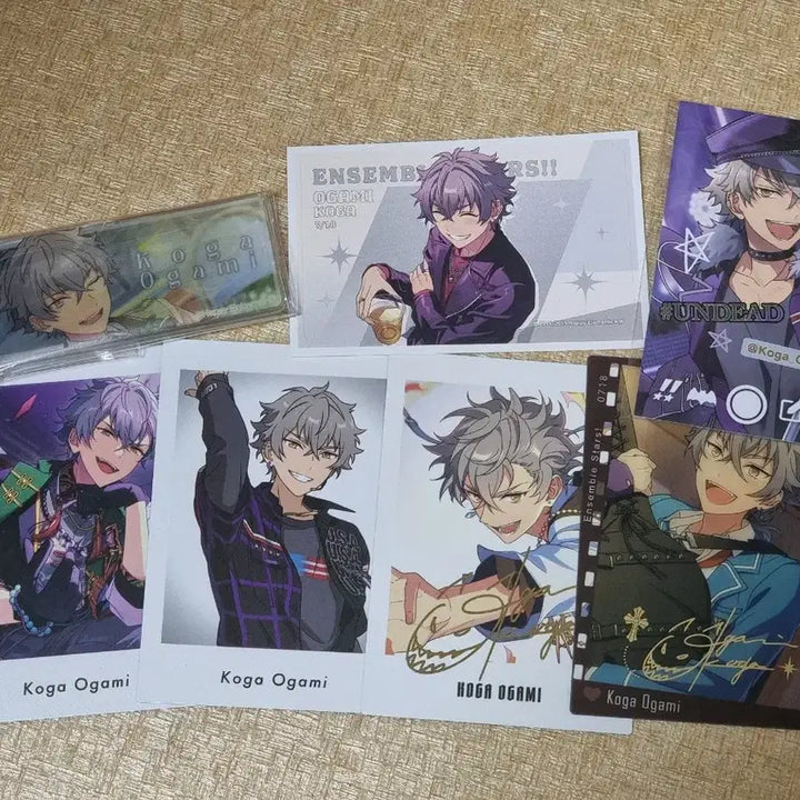[BUNJANG] Ensemble Stars! Koga Ogami Acrylic Name Tag &amp; Pasa Bundle / 앙스타 오오가미 코가 아크릴 미니배너 명찰 파샤 일괄