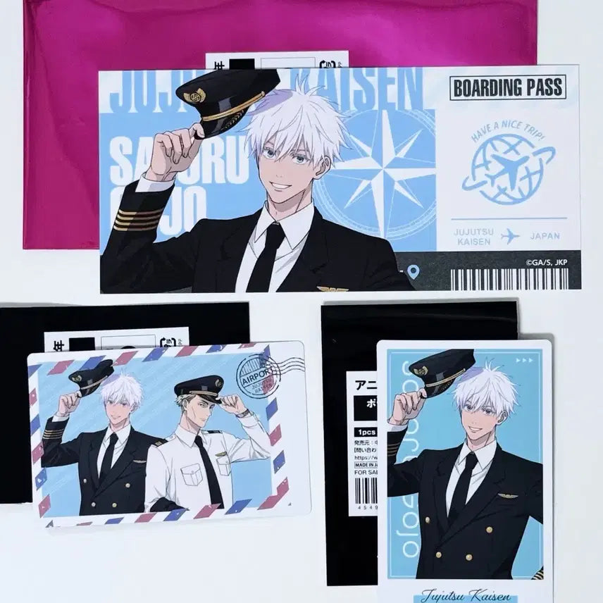 [BUNJANG] Jujutsu Kaisen Haneda Airport Polaroid Card Set - Satoru Gojo / 주술회전 하네다 에어포트 폴라로이드 카드 티켓풍 카드 고죠 사토루