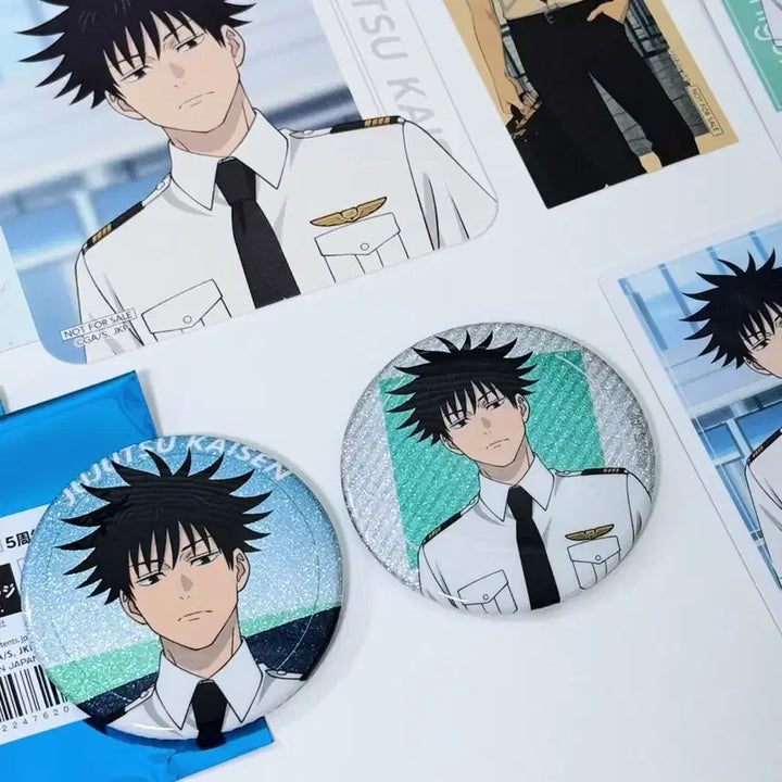 [BUNJANG] Jujutsu Kaisen Haneda Airport Fushiguro Megumi Set / 주술회전 하네다 에어포트 캔뱃지 폴라 카드 특전 코스터 후시구로 메구미