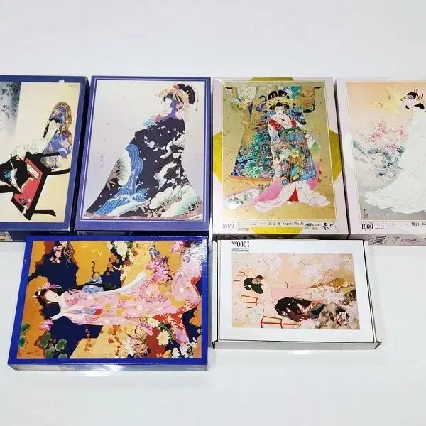 [BUNJANG] Haruyo Morita Kimono Geisha Jigsaw Puzzle Set / 하루요모리타 일본 기모노 게이샤 직소퍼즐 세트