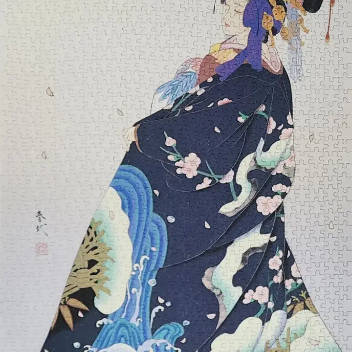[BUNJANG] Haruyo Morita Kimono Geisha Jigsaw Puzzle Set / 하루요모리타 일본 기모노 게이샤 직소퍼즐 세트