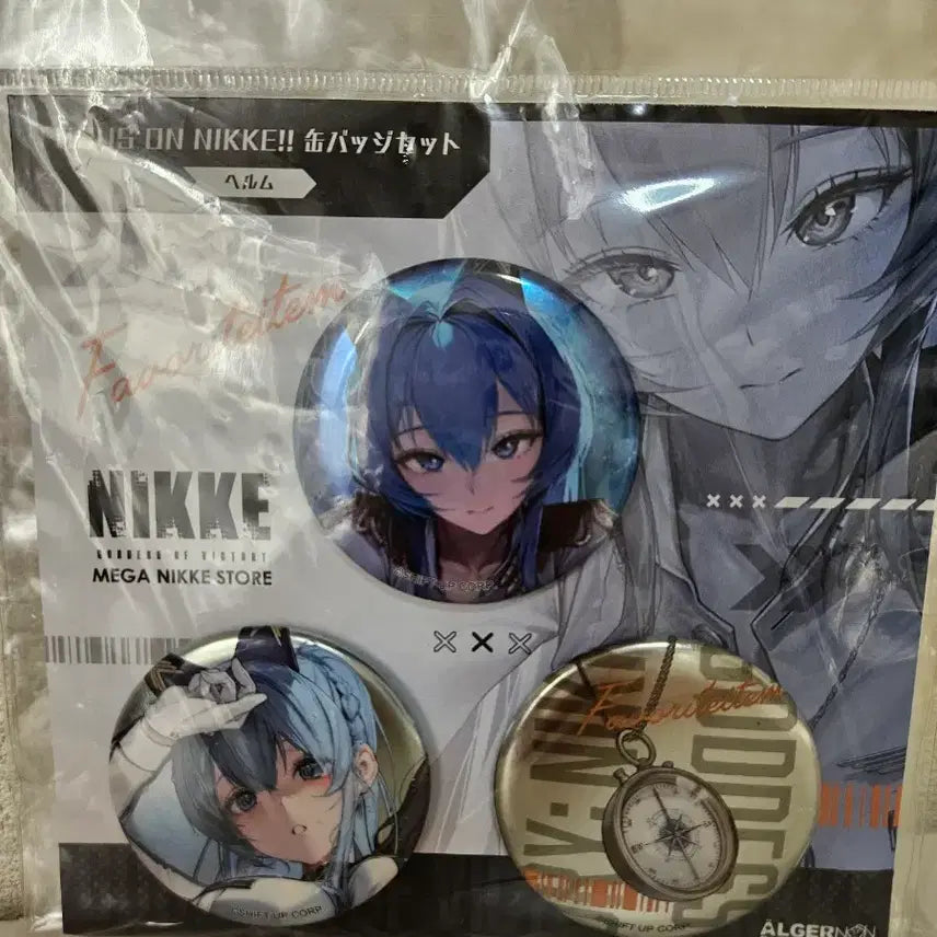 [BUNJANG] Goddess of Victory: Nikke Helm 7th Anniversary Limited Edition Can Badge Set (3 Types) / 새상품)니케 포커스 온 니케 7월 한정판 헬름 캔뱃지 3종 세트